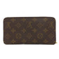 LOUIS VUITTON Long Wallet Purse M42616 Damier canvas Brown Zippy wallet Women Used Authentic
