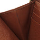 LOUIS VUITTON Long Wallet Purse M42616 Damier canvas Brown Zippy wallet Women Used Authentic