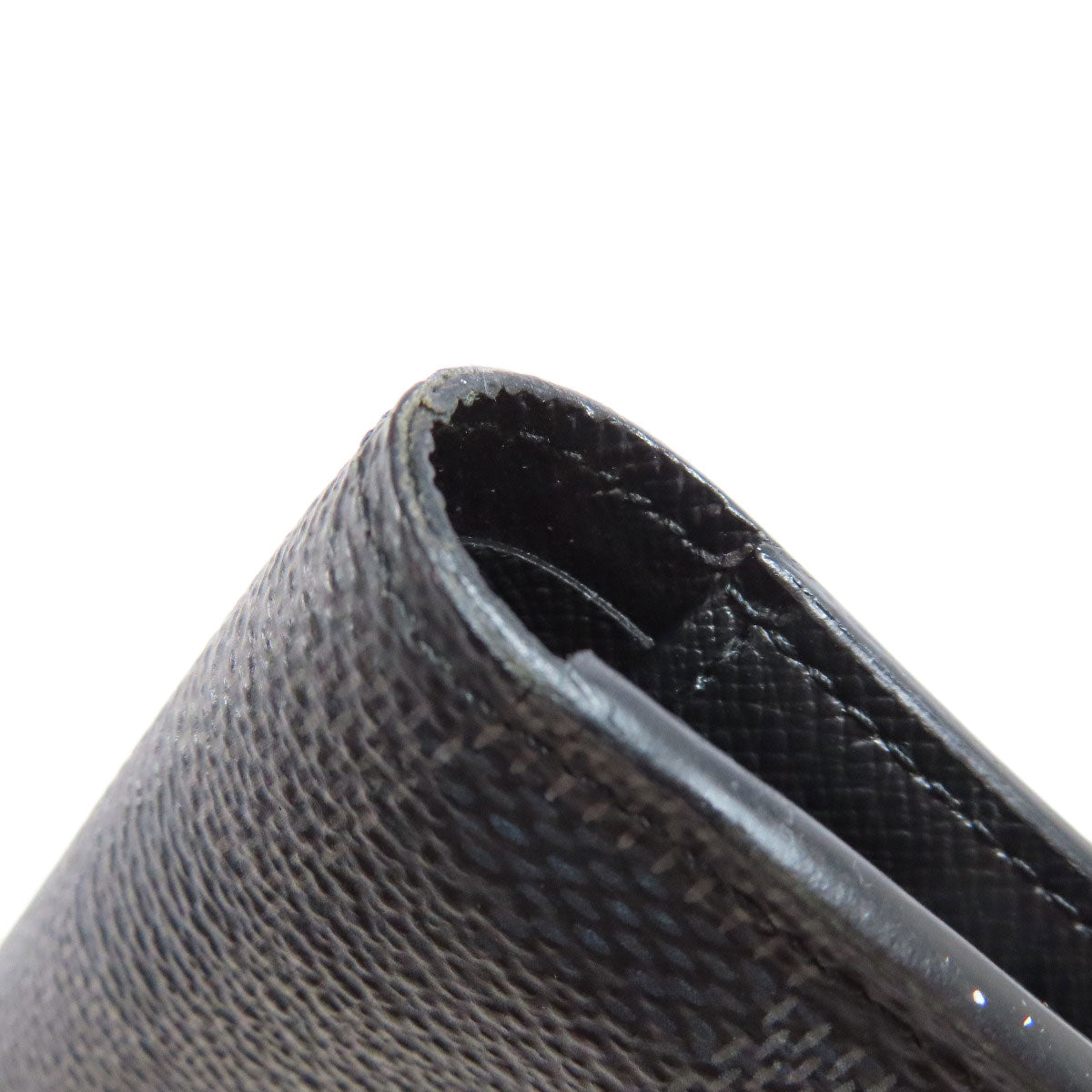 LOUIS VUITTON Bifold Wallet N62663 Damier canvas black Portefeuille Women Used Authentic