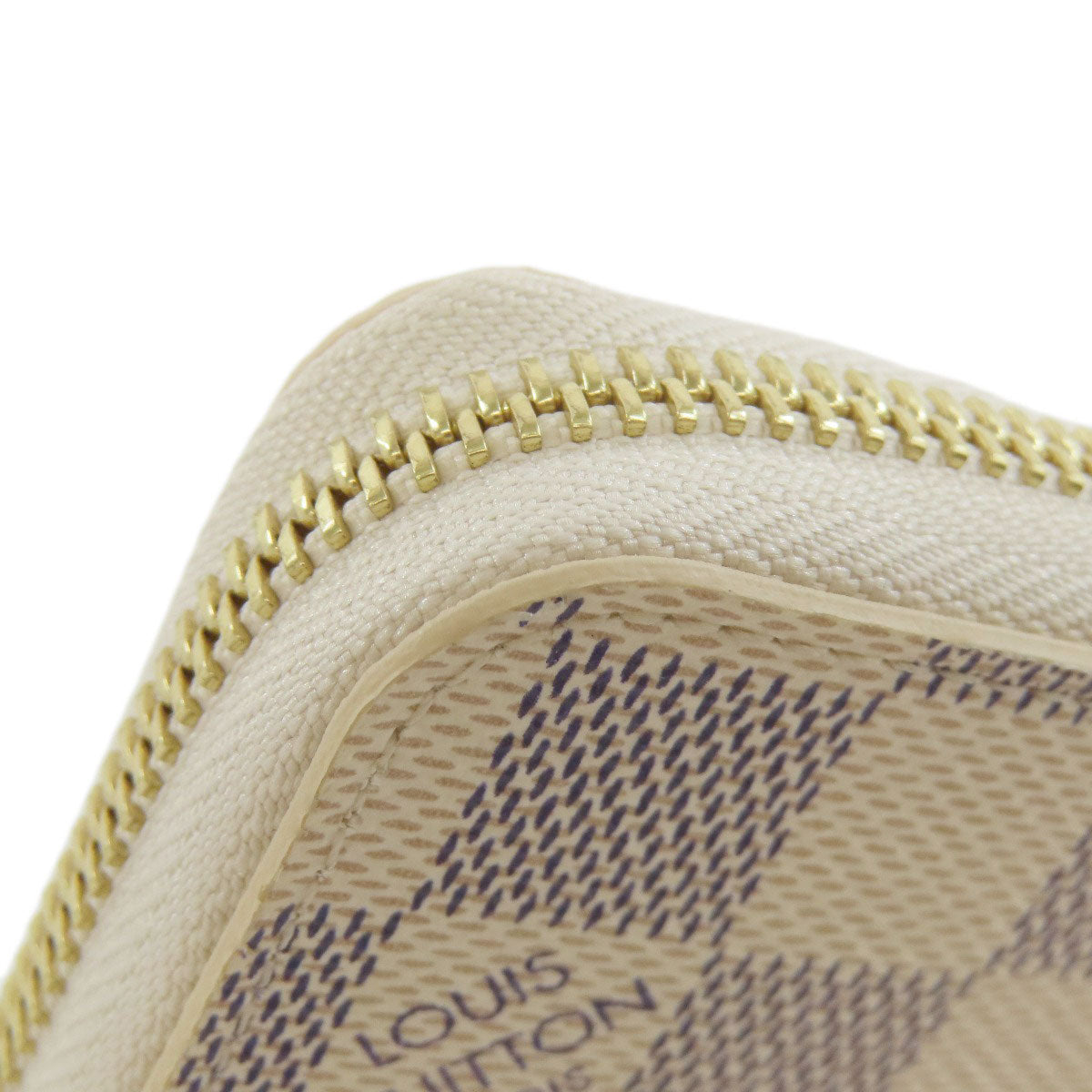 LOUIS VUITTON Long Wallet Purse N41660 Damier canvas white Zippy wallet