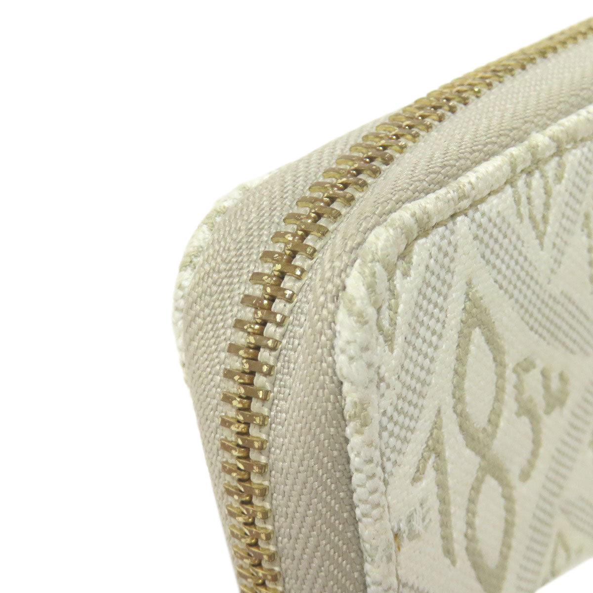 LOUIS VUITTON Long Wallet Purse M81172 Monogram Jaguar white Zippy Wallet SINCE1854 Women Used Authentic
