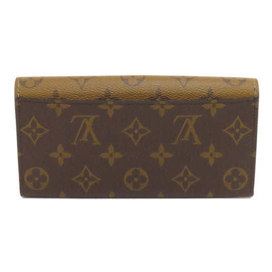 LOUIS VUITTON Long Wallet Purse M82157 Monogram reverse Brown Portefeuille Emily