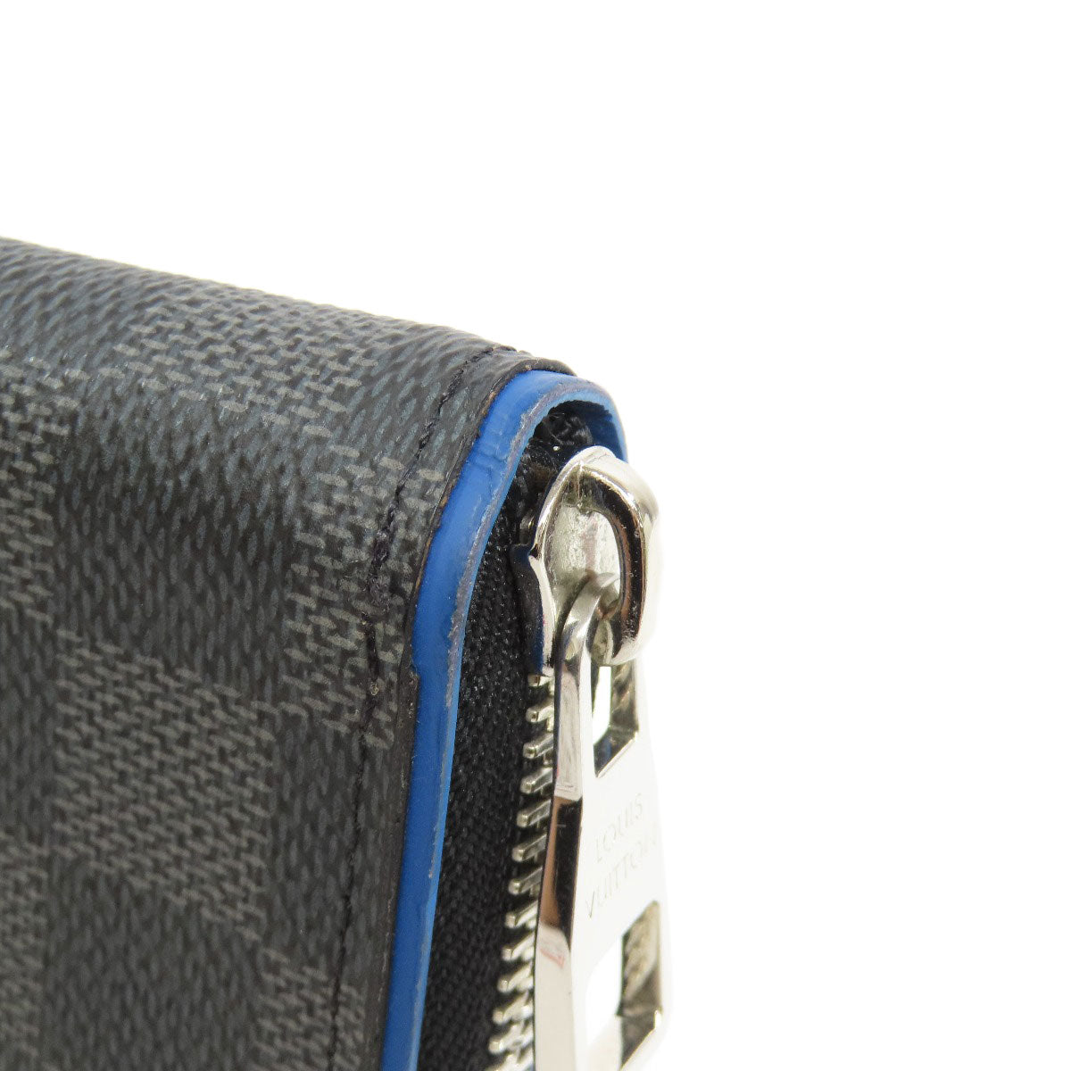 LOUIS VUITTON Long Wallet Purse N64436 Damier canvas black Zippy wallet  Vertical mens Used Authentic