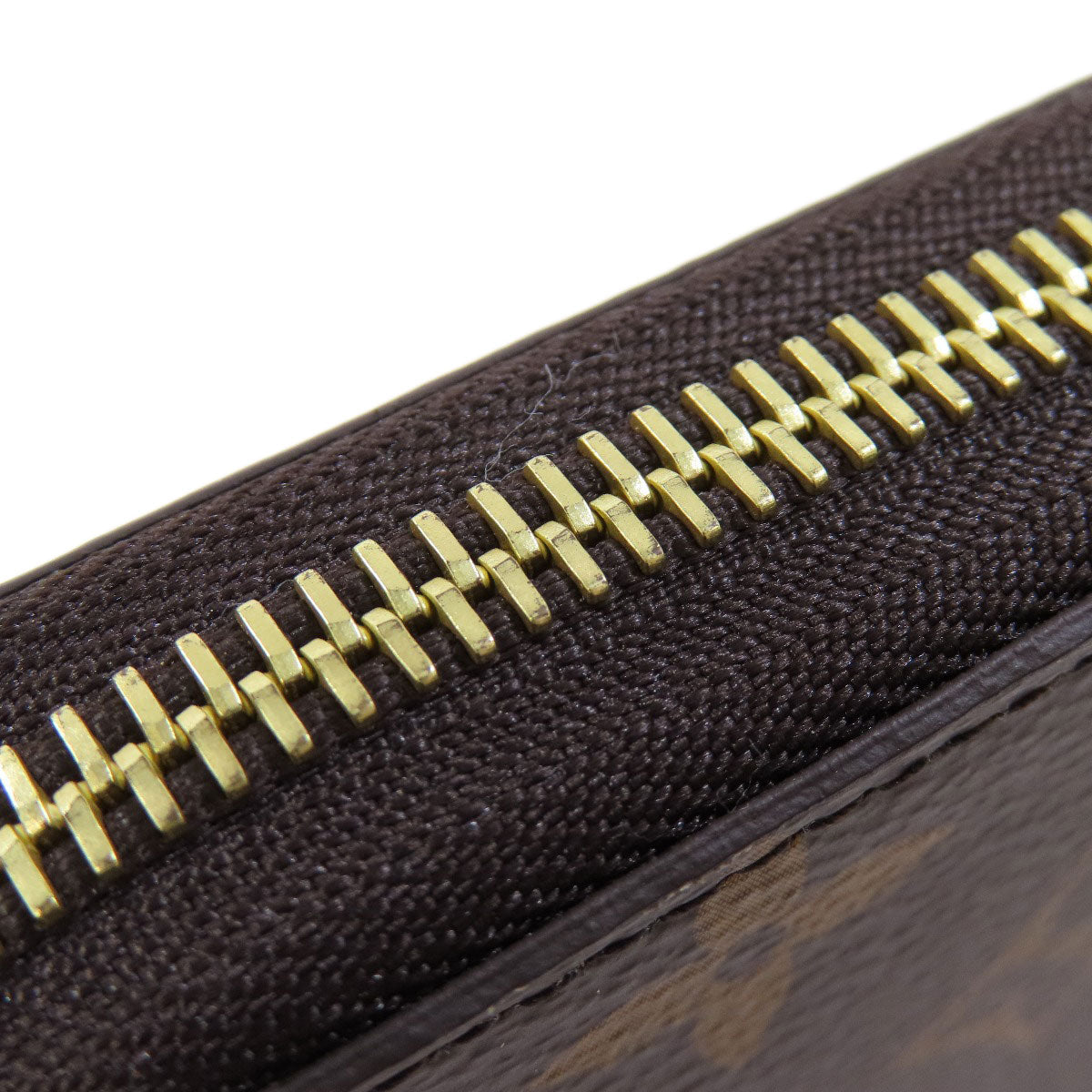 LOUIS VUITTON Long Wallet Purse M42616 Monogram canvas Brown Zippy wallet Women Used Authentic