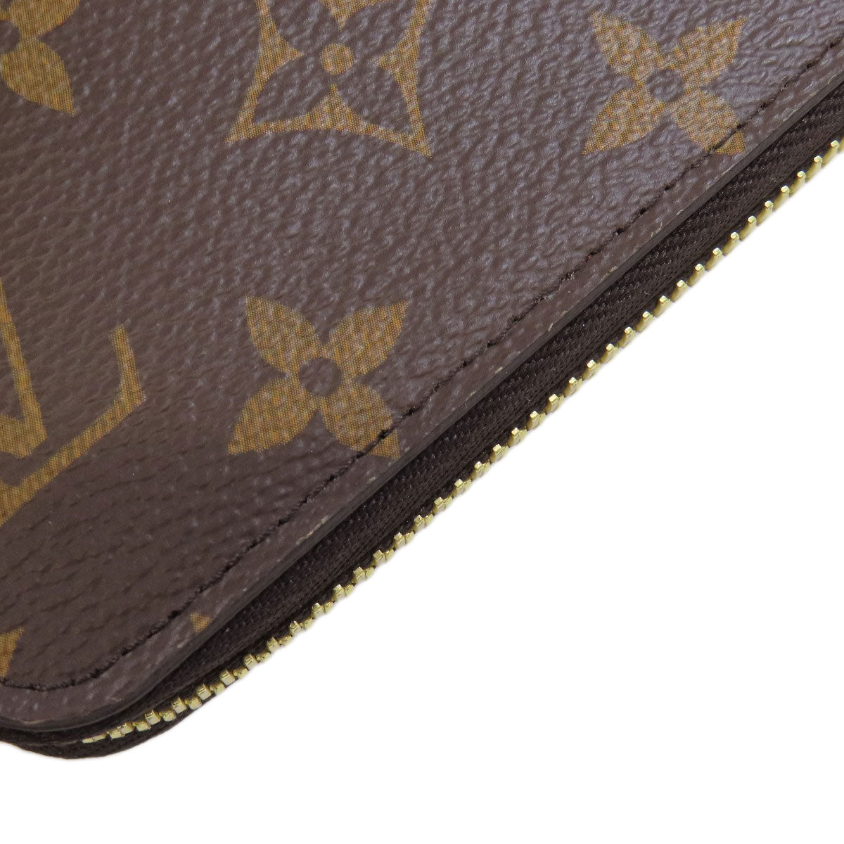 LOUIS VUITTON Long Wallet Purse M42616 Monogram canvas Brown Zippy wallet Women Used Authentic