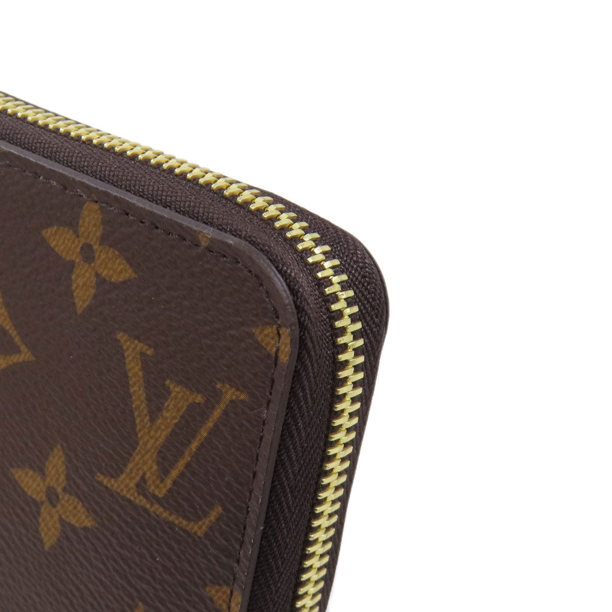 LOUIS VUITTON Long Wallet Purse M42616 Monogram canvas Brown Zippy wallet Women Used Authentic