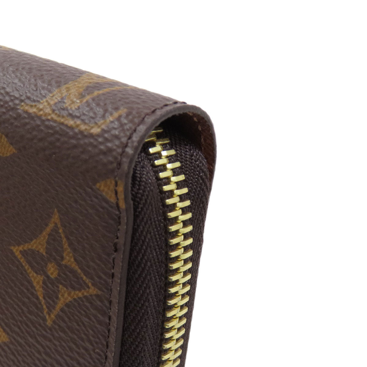 LOUIS VUITTON Long Wallet Purse M42616 Monogram canvas Brown Zippy wallet Women Used Authentic