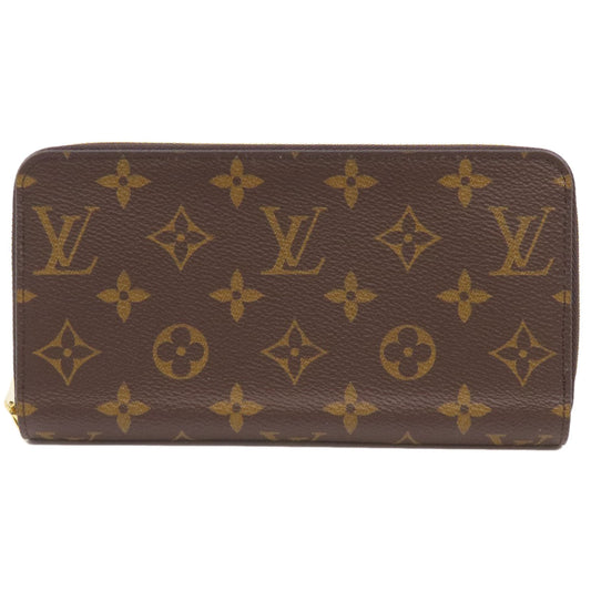 LOUIS VUITTON Long Wallet Purse M42616 Monogram canvas Brown Zippy wallet Women Used Authentic