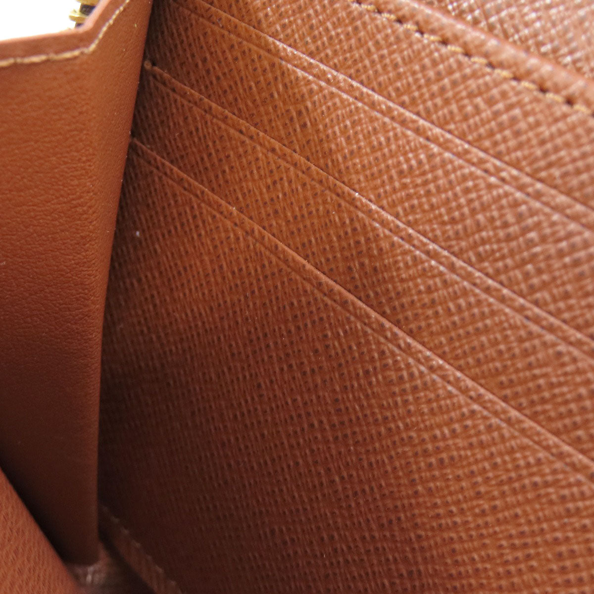 LOUIS VUITTON Long Wallet Purse M42616 Monogram canvas Brown Zippy wallet Women Used Authentic