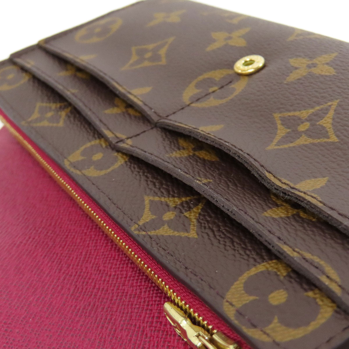 LOUIS VUITTON Long Wallet Purse M62234 Monogram canvas Brown Portefeuille Sara Women Used Authentic