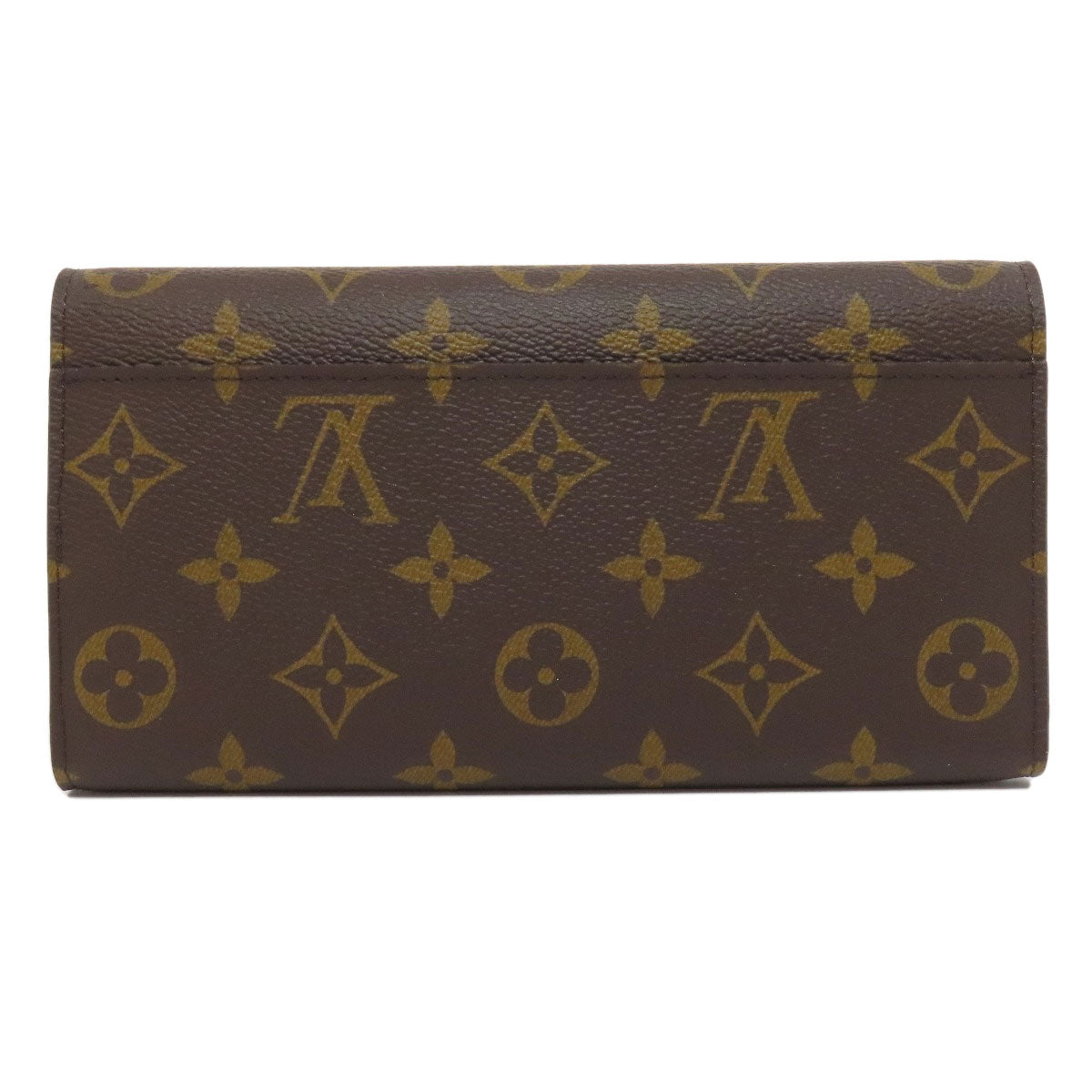 LOUIS VUITTON Long Wallet Purse M62234 Monogram canvas Brown Portefeuille Sara Women Used Authentic