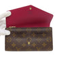 LOUIS VUITTON Long Wallet Purse M62234 Monogram canvas Brown Portefeuille Sara Women Used Authentic