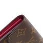 LOUIS VUITTON Long Wallet Purse M62234 Monogram canvas Brown Portefeuille Sara Women Used Authentic