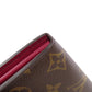 LOUIS VUITTON Long Wallet Purse M62234 Monogram canvas Brown Portefeuille Sara Women Used Authentic