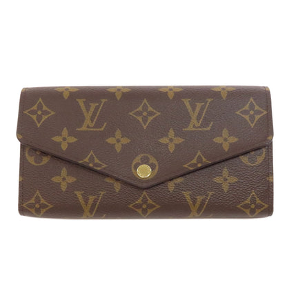 LOUIS VUITTON Long Wallet Purse M62234 Monogram canvas Brown Portefeuille Sara Women Used Authentic
