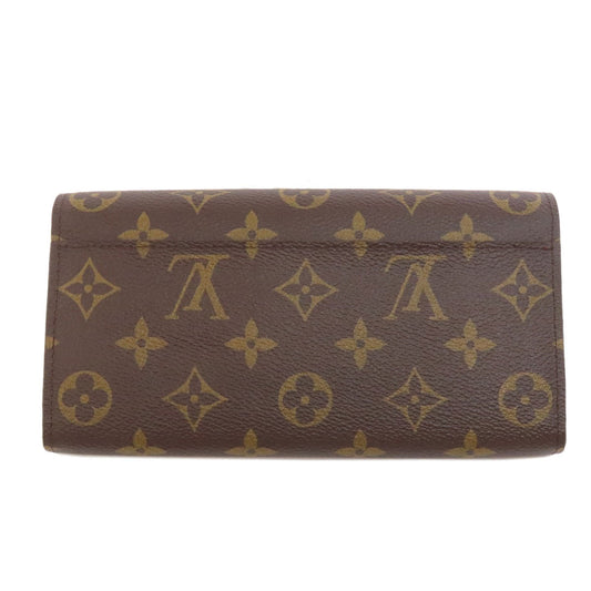 LOUIS VUITTON Long Wallet Purse M62234 Monogram canvas Brown Portefeuille Sara Women Used Authentic