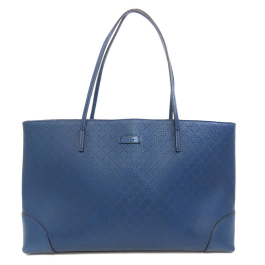 GUCCI Tote Bag 353397 leather blue Diamante Women Used Authentic