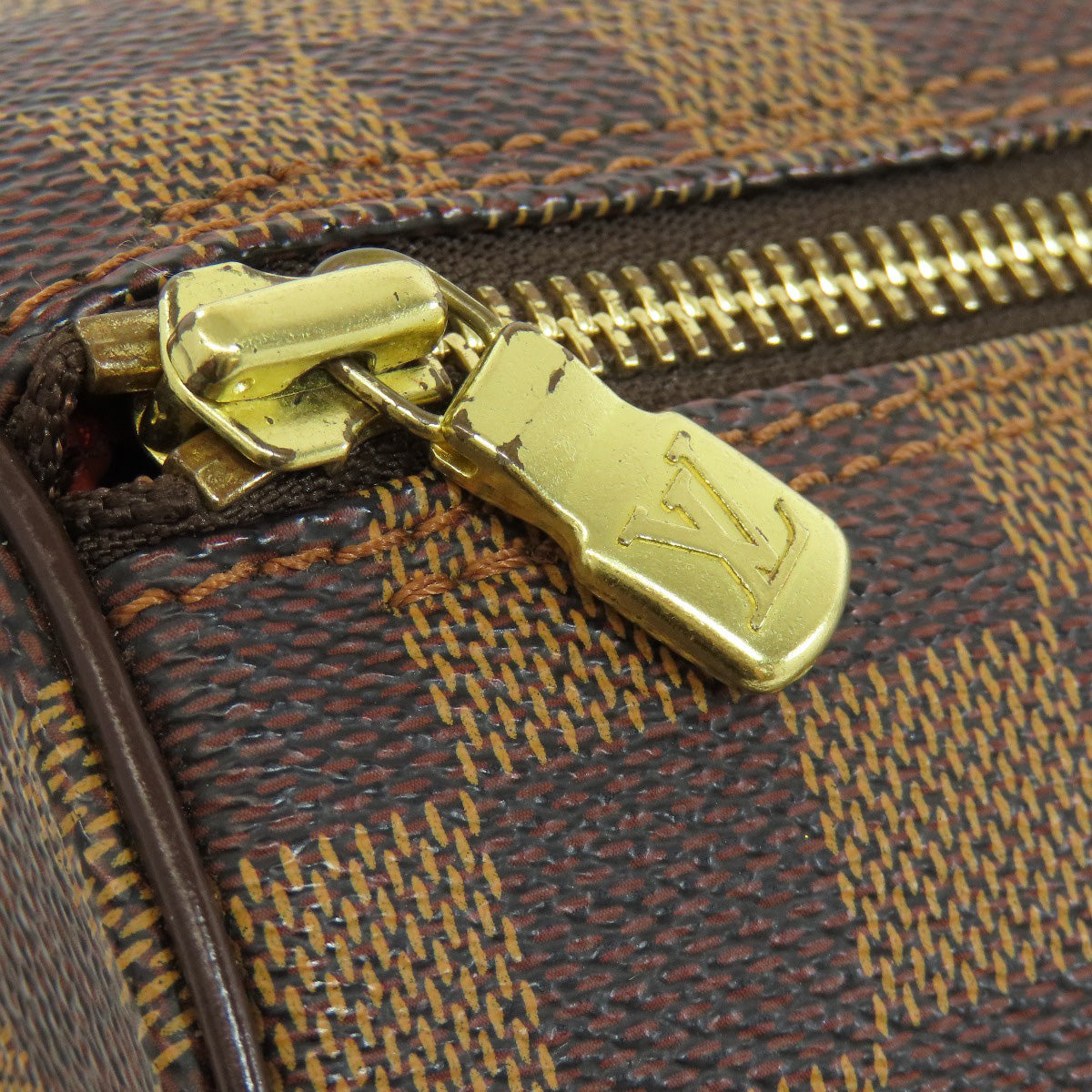 LOUIS VUITTON Handbag N51304 Damier canvas Brown Papillon 26 Women Used Authentic