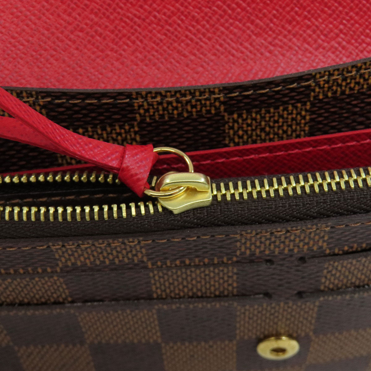 LOUIS VUITTON Long Wallet Purse M60697 Monogram canvas Brown Portefeuille Emily Women Used Authentic