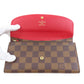 LOUIS VUITTON Long Wallet Purse M60697 Monogram canvas Brown Portefeuille Emily Women Used Authentic