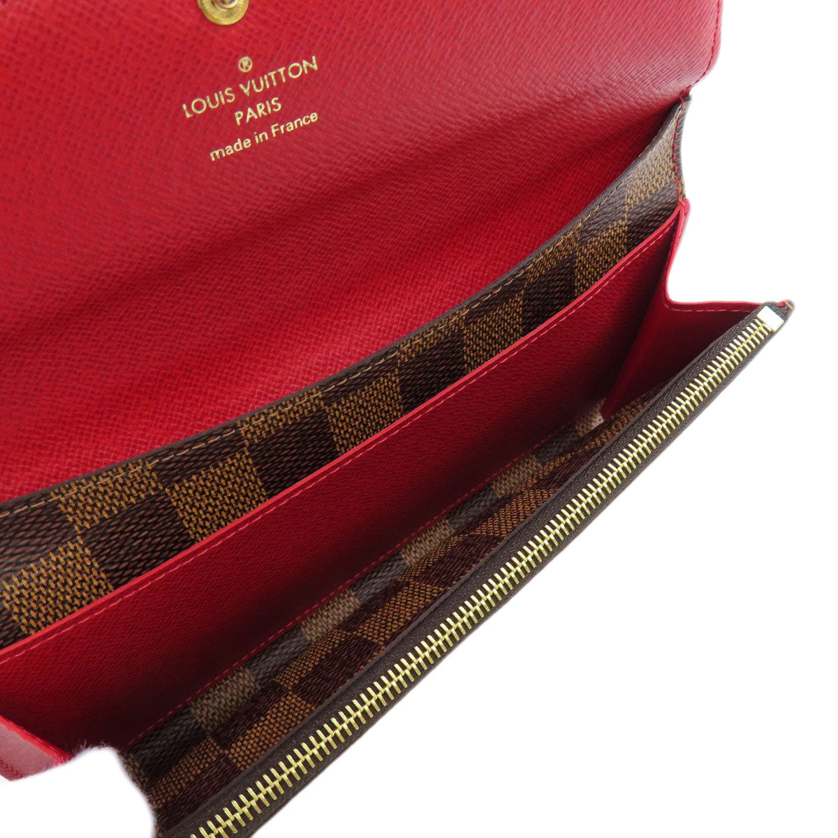 LOUIS VUITTON Long Wallet Purse M60697 Monogram canvas Brown Portefeuille Emily Women Used Authentic