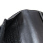 CHANEL Long Wallet Purse Calfskin black logo SilverMetal mens Used Authentic