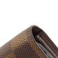 LOUIS VUITTON Long Wallet Purse N63209 Damier canvas Brown Portefeuille Sara Women Used Authentic