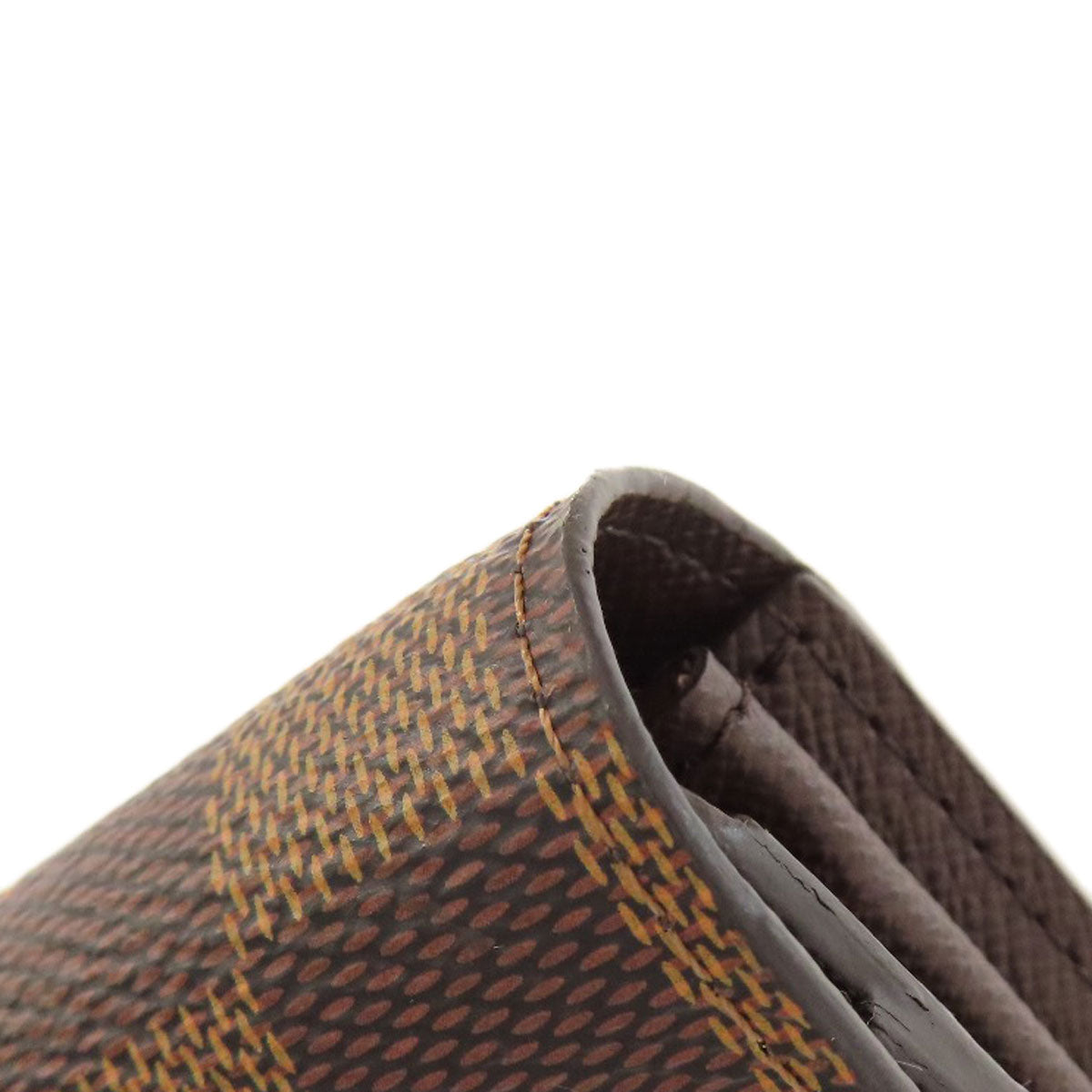LOUIS VUITTON Long Wallet Purse N63209 Damier canvas Brown Portefeuille Sara Women Used Authentic