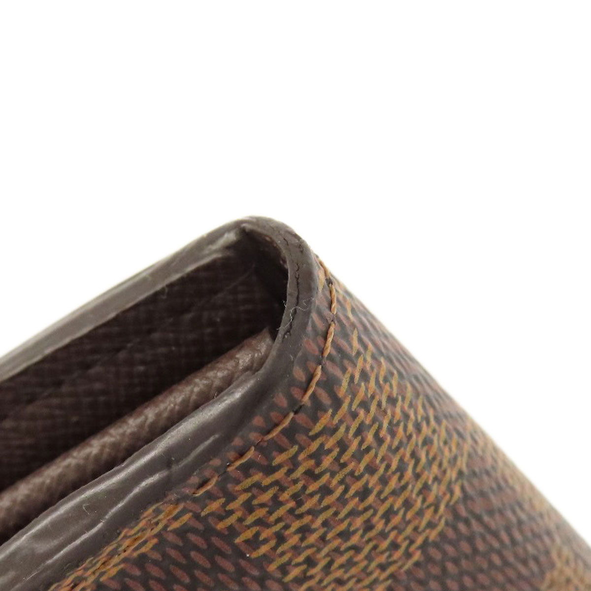 LOUIS VUITTON Long Wallet Purse N63209 Damier canvas Brown Portefeuille Sara Women Used Authentic