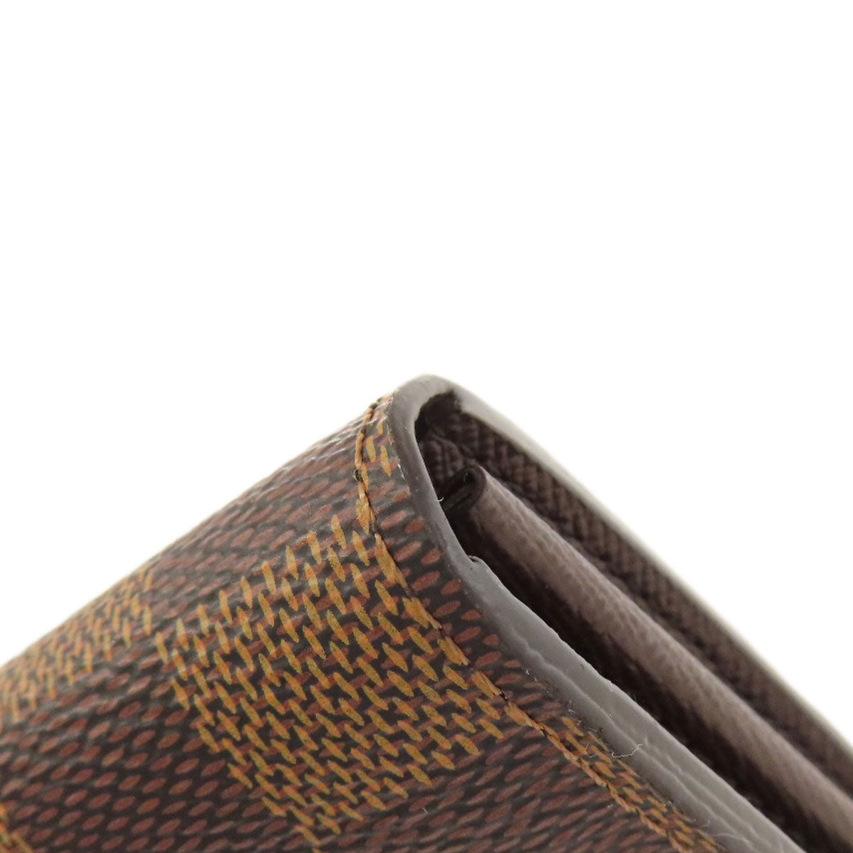 LOUIS VUITTON Long Wallet Purse N63209 Damier canvas Brown Portefeuille Sara Women Used Authentic