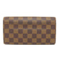 LOUIS VUITTON Long Wallet Purse N63209 Damier canvas Brown Portefeuille Sara Women Used Authentic