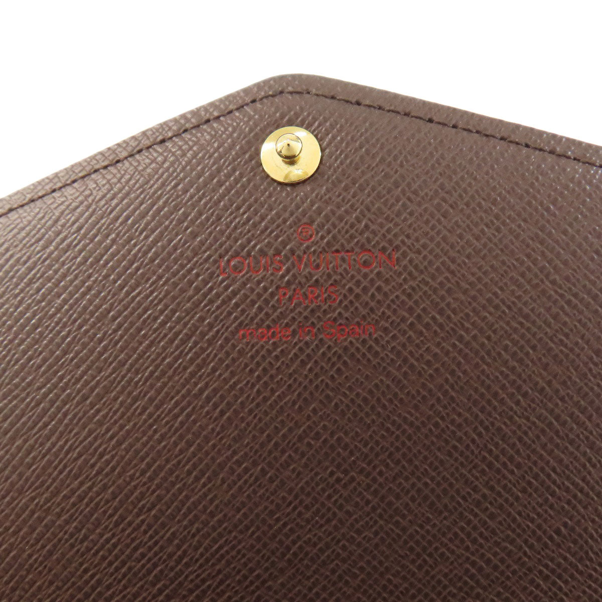 LOUIS VUITTON Long Wallet Purse N63209 Damier canvas Brown Portefeuille Sara Women Used Authentic