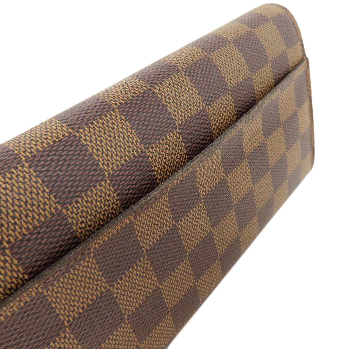 LOUIS VUITTON Long Wallet Purse N63209 Damier canvas Brown Portefeuille Sara Women Used Authentic