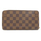 LOUIS VUITTON Long Wallet Purse N60015 Damier canvas Brown Zippy wallet old Women Used Authentic