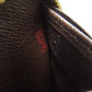 LOUIS VUITTON Long Wallet Purse N60015 Damier canvas Brown Zippy wallet old Women Used Authentic