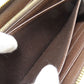 LOUIS VUITTON Long Wallet Purse N60015 Damier canvas Brown Zippy wallet old Women Used Authentic