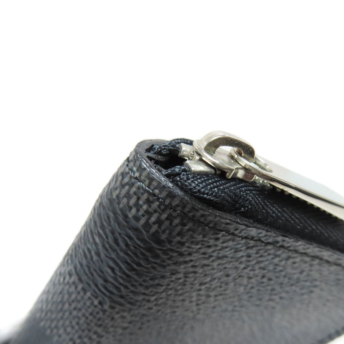 LOUIS VUITTON Coin case N63076 Damier canvas black Zippy coin purse mens Used Authentic