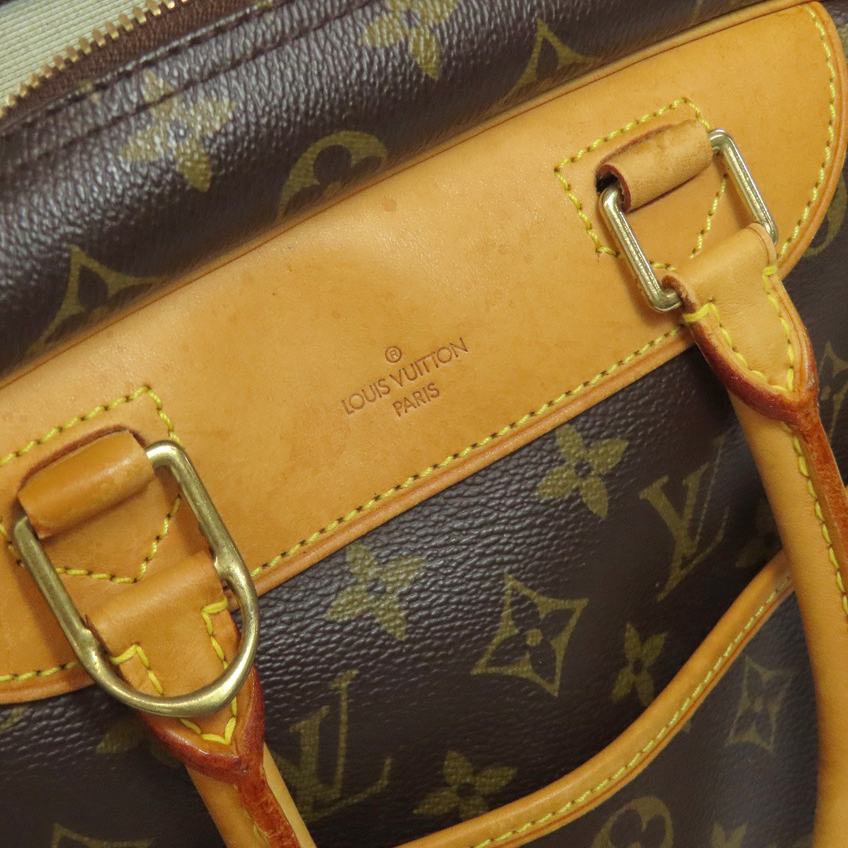 LOUIS VUITTON Handbag M47270 Monogram canvas Brown Deauville Women Used Authentic