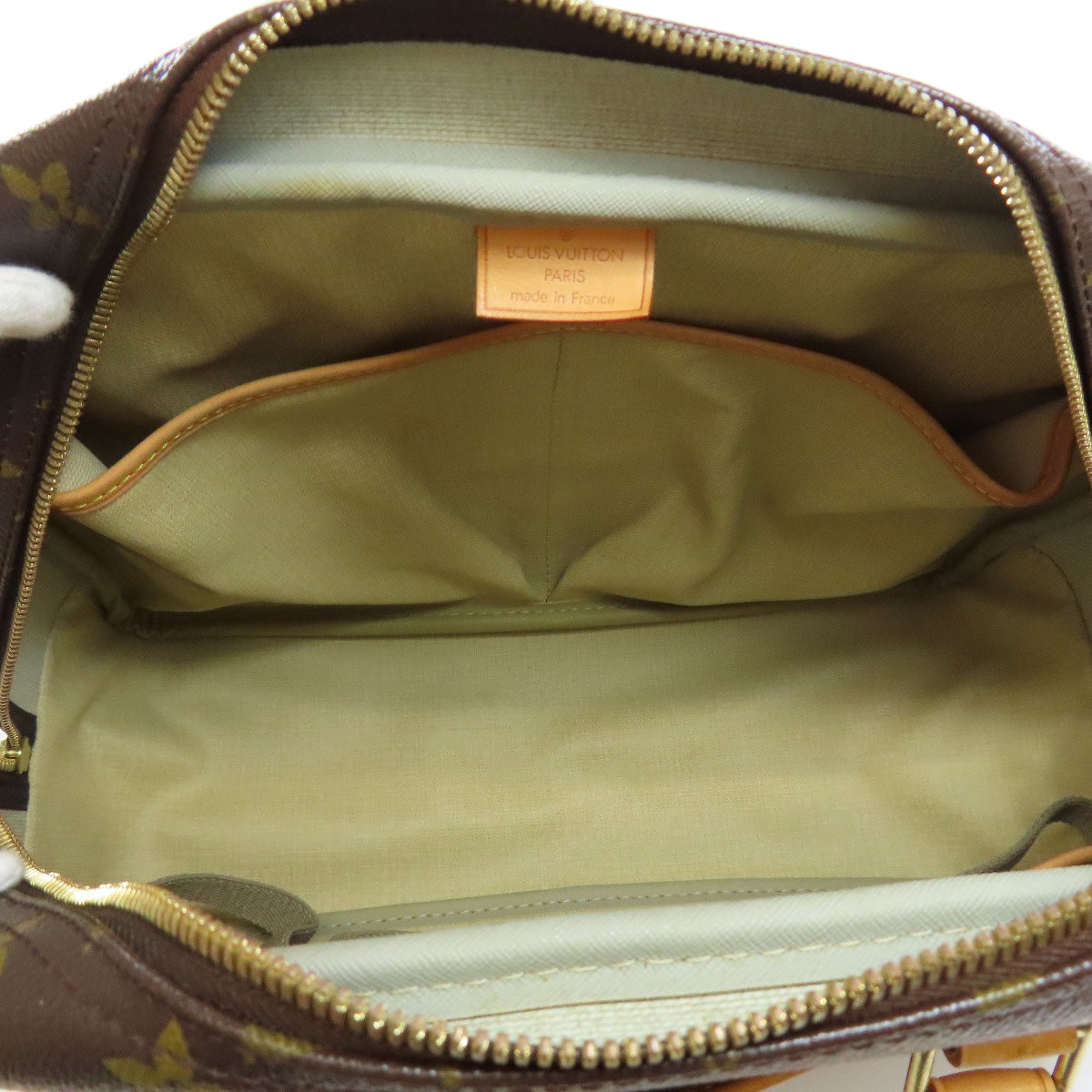 LOUIS VUITTON Handbag M47270 Monogram canvas Brown Deauville Women Used Authentic