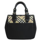 BURBERRY Tote Bag Nylon black Nova Check Women Used Authentic