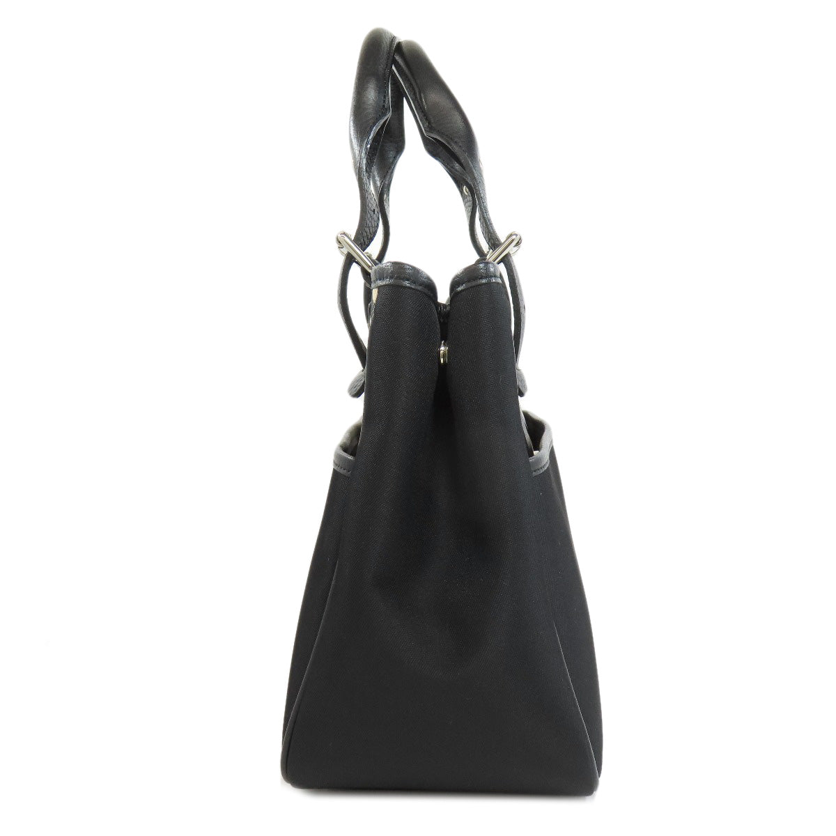 BURBERRY Tote Bag Nylon black Nova Check Women Used Authentic