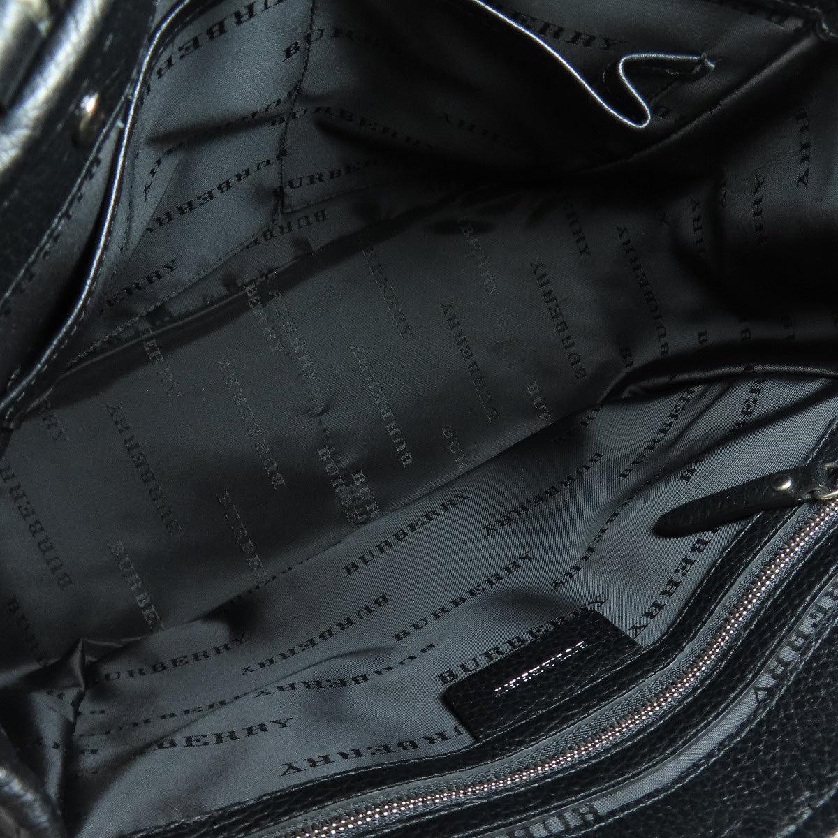 BURBERRY Tote Bag Nylon black Nova Check Women Used Authentic