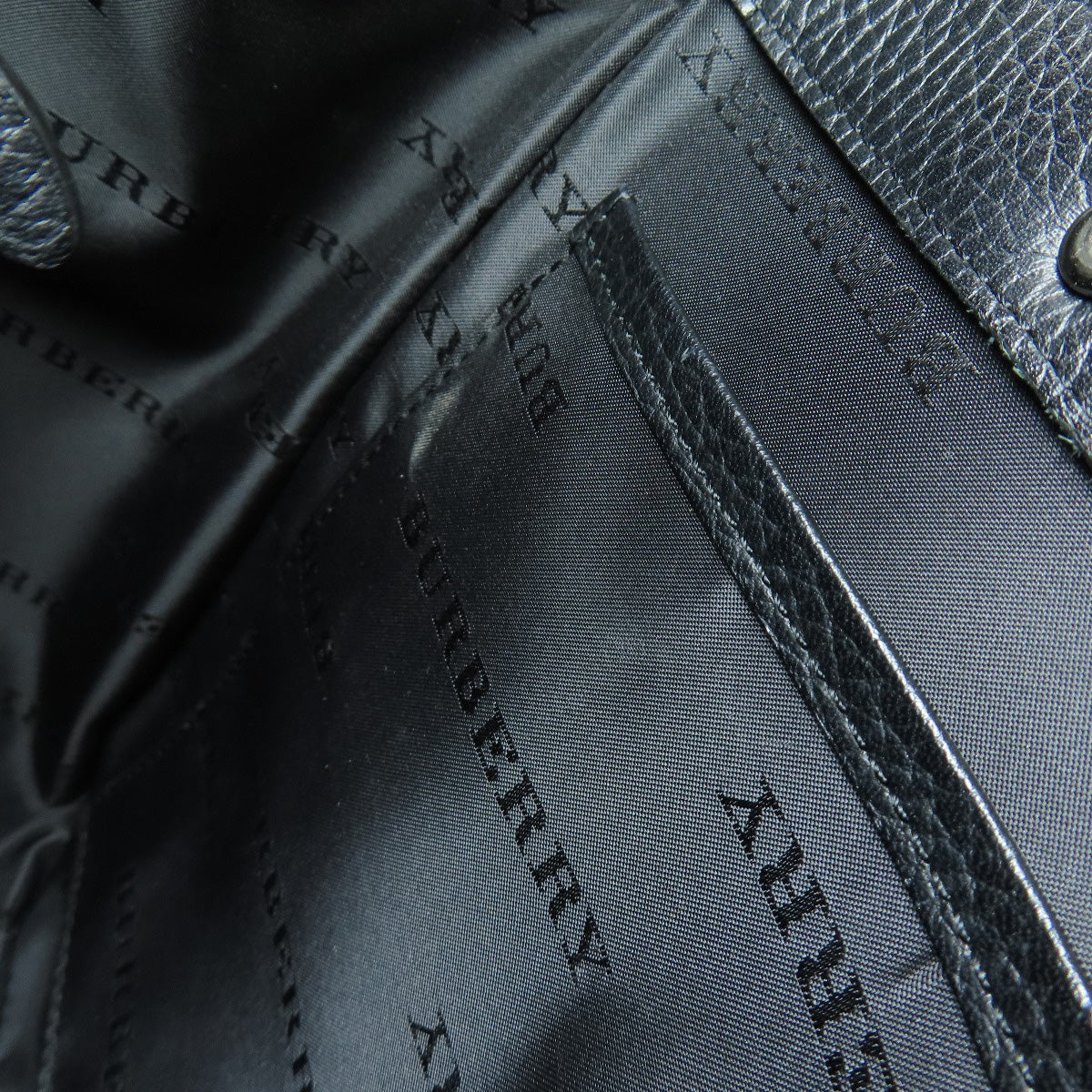 BURBERRY Tote Bag Nylon black Nova Check Women Used Authentic