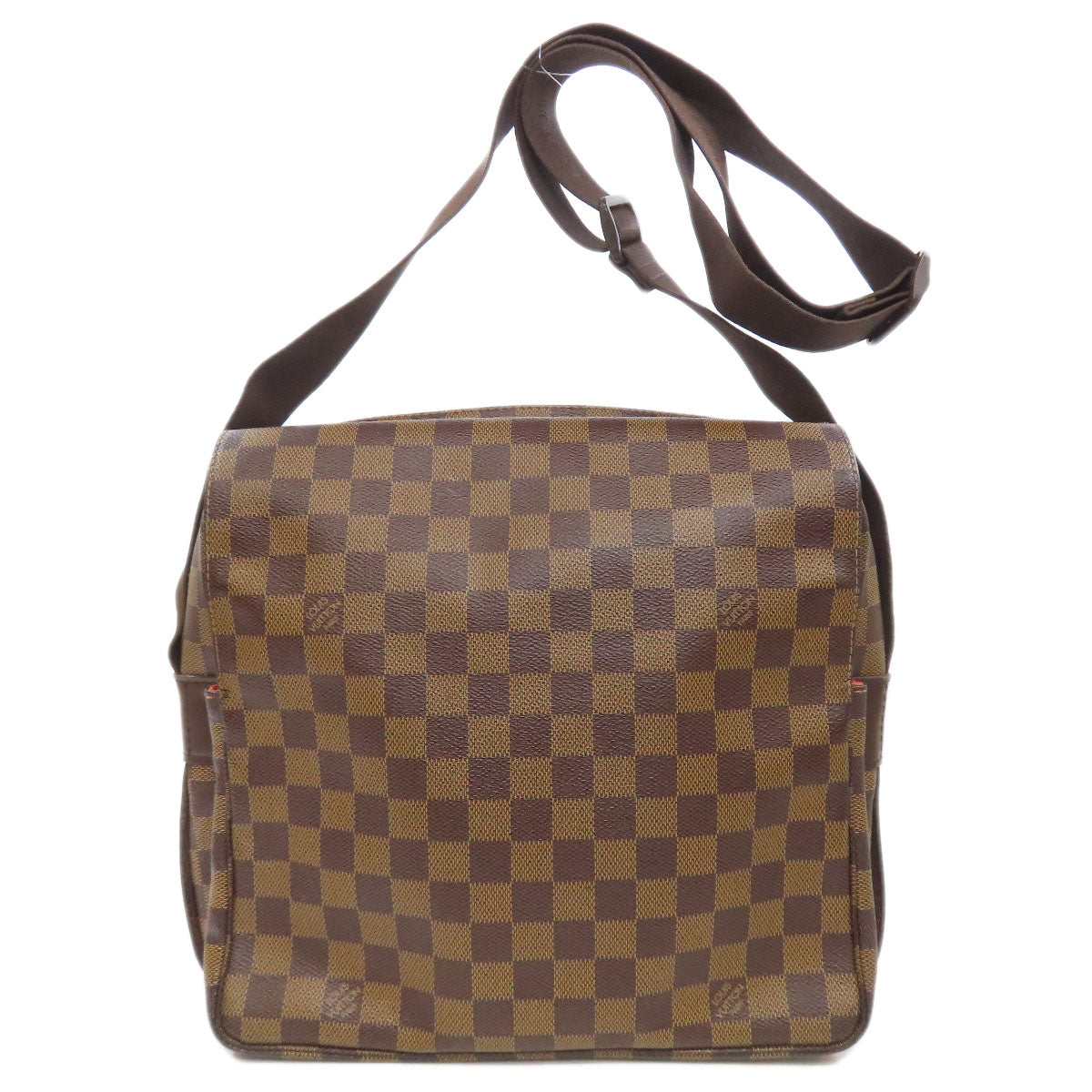 LOUIS VUITTON Shoulder Bag M45255 Damier canvas Brown Naviglio mens(Unisex) Used Authentic