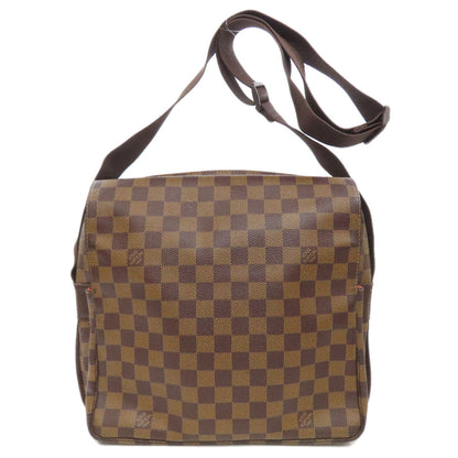 LOUIS VUITTON Shoulder Bag M45255 Damier canvas Brown Naviglio mens(Unisex) Used Authentic