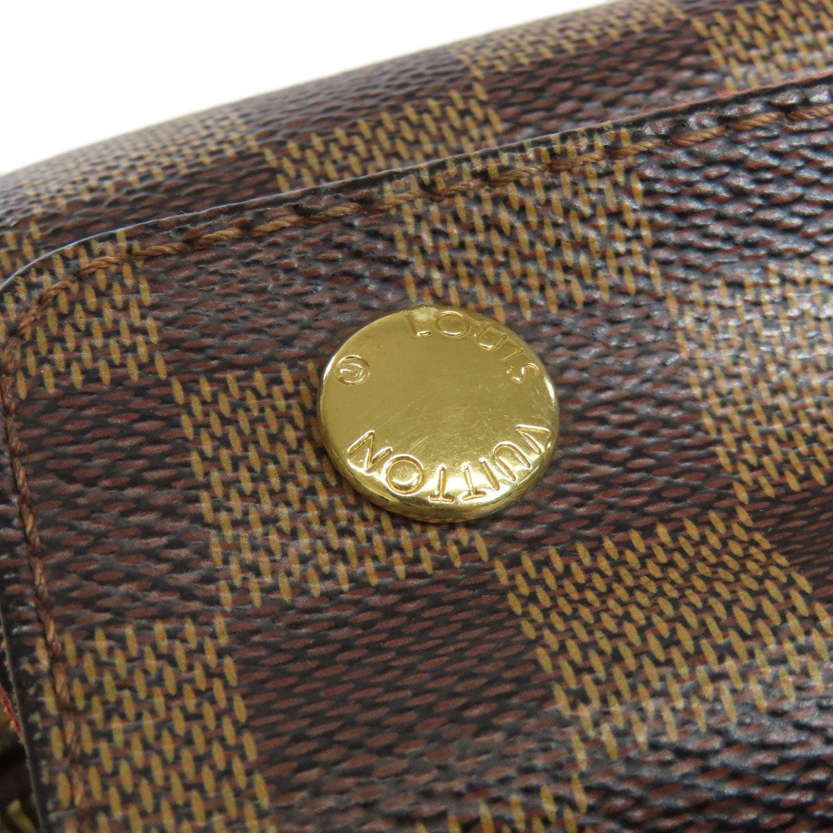 LOUIS VUITTON Shoulder Bag M45255 Damier canvas Brown Naviglio mens(Unisex) Used Authentic