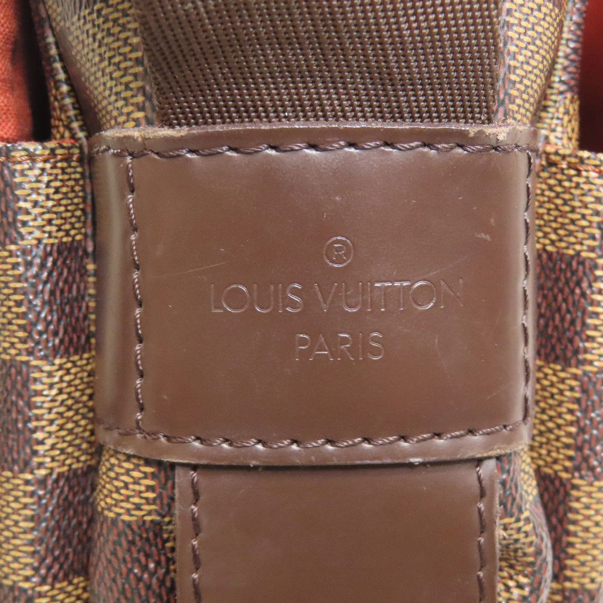 LOUIS VUITTON Shoulder Bag M45255 Damier canvas Brown Naviglio mens(Unisex) Used Authentic