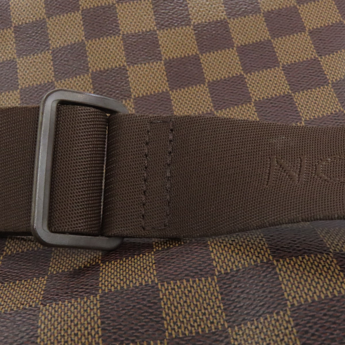 LOUIS VUITTON Shoulder Bag M45255 Damier canvas Brown Naviglio mens(Unisex) Used Authentic