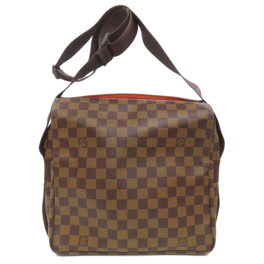LOUIS VUITTON Shoulder Bag M45255 Damier canvas Brown Naviglio mens(Unisex) Used Authentic
