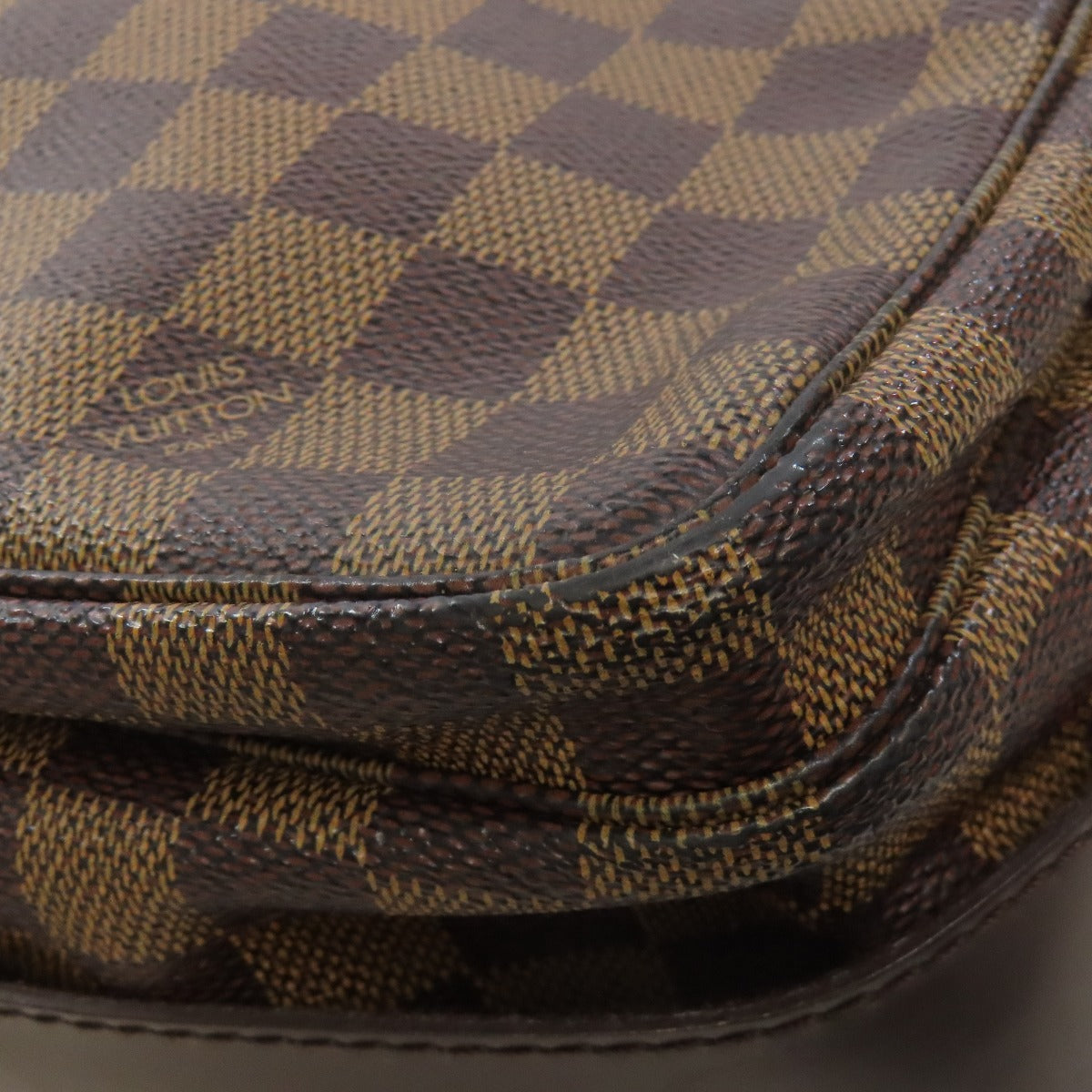 LOUIS VUITTON Shoulder Bag M45255 Damier canvas Brown Naviglio mens(Unisex) Used Authentic